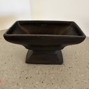 Vintage McCoy Footed Planter Black Mid Century Modern